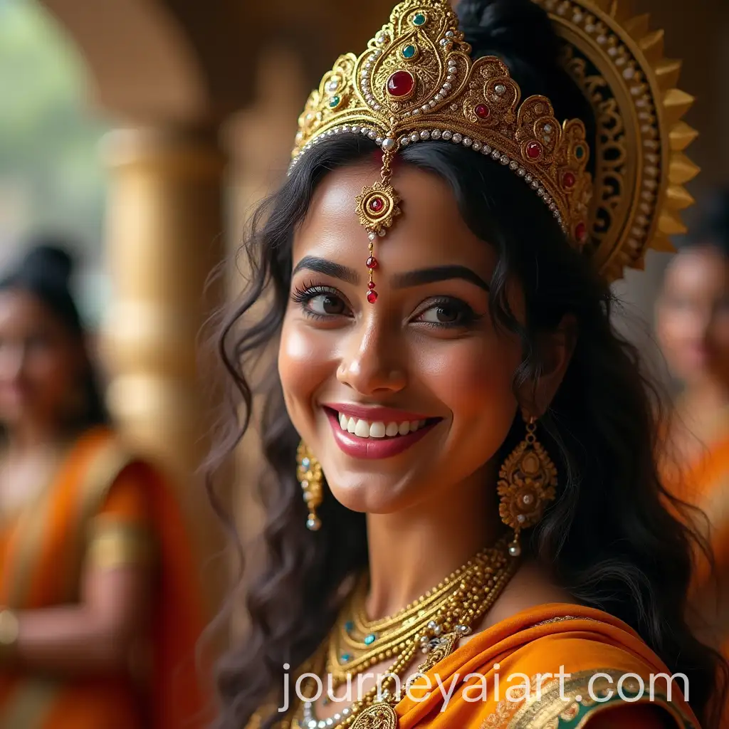 Hindu-Goddess-Smiling-in-Divine-Elegance