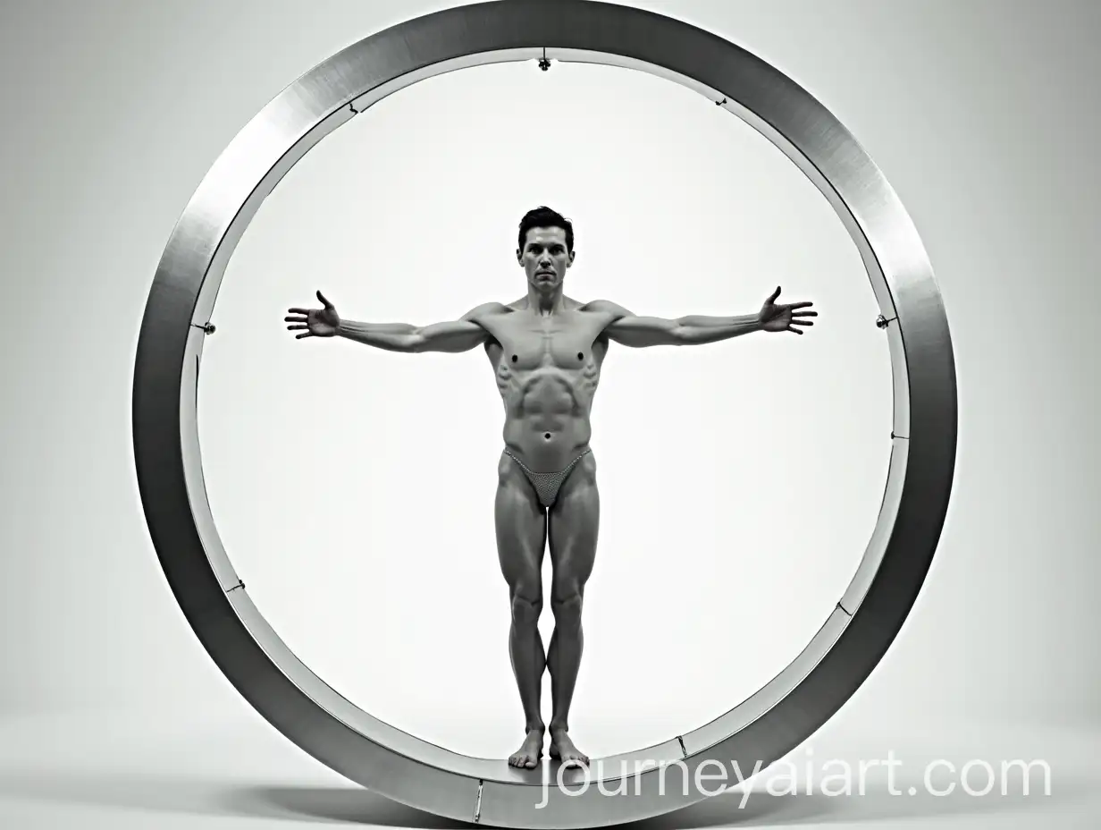 Futuristic-Man-in-Metallic-Frame-Artwork