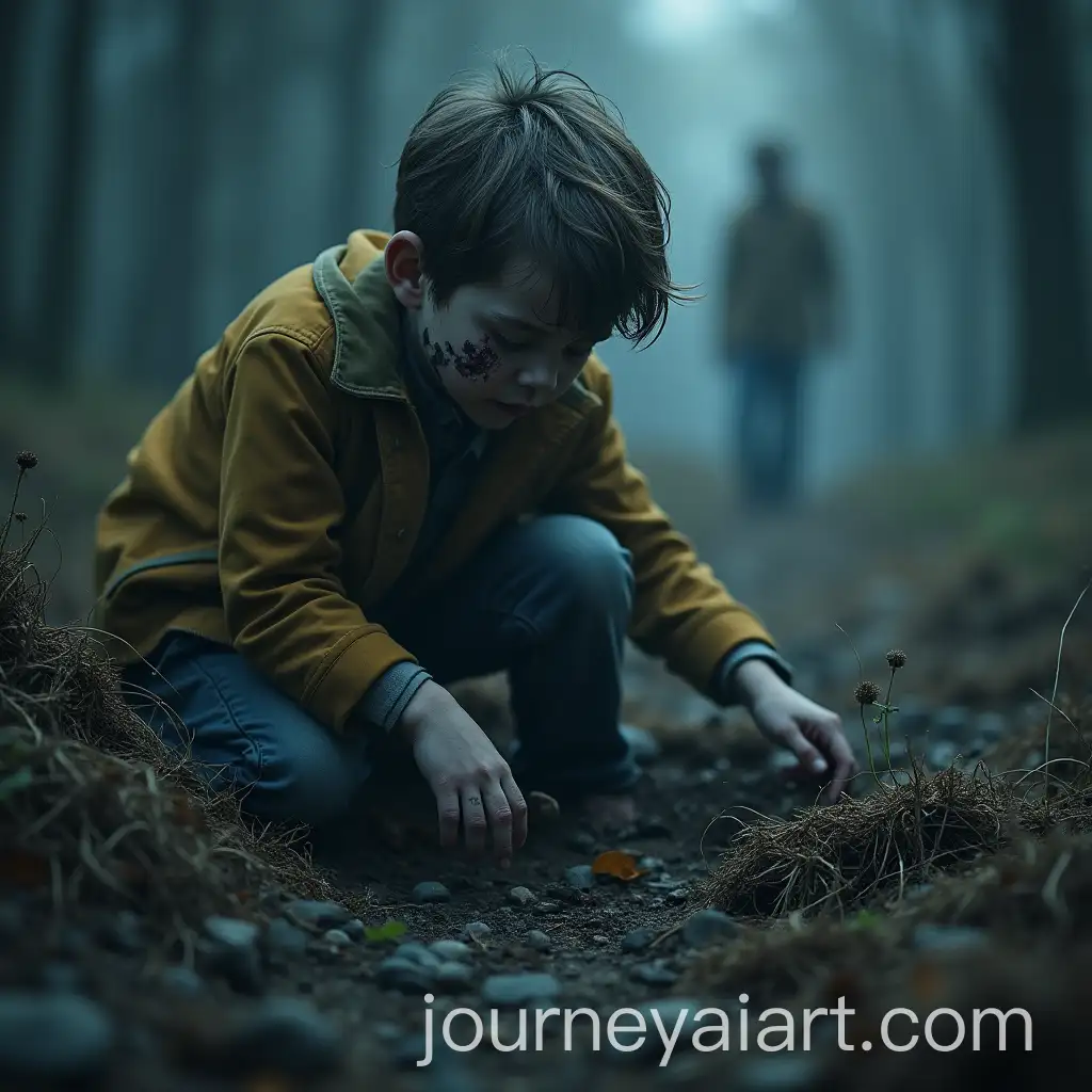 Zombie-Kid-Rising-from-Grave-with-Humorous-Quote