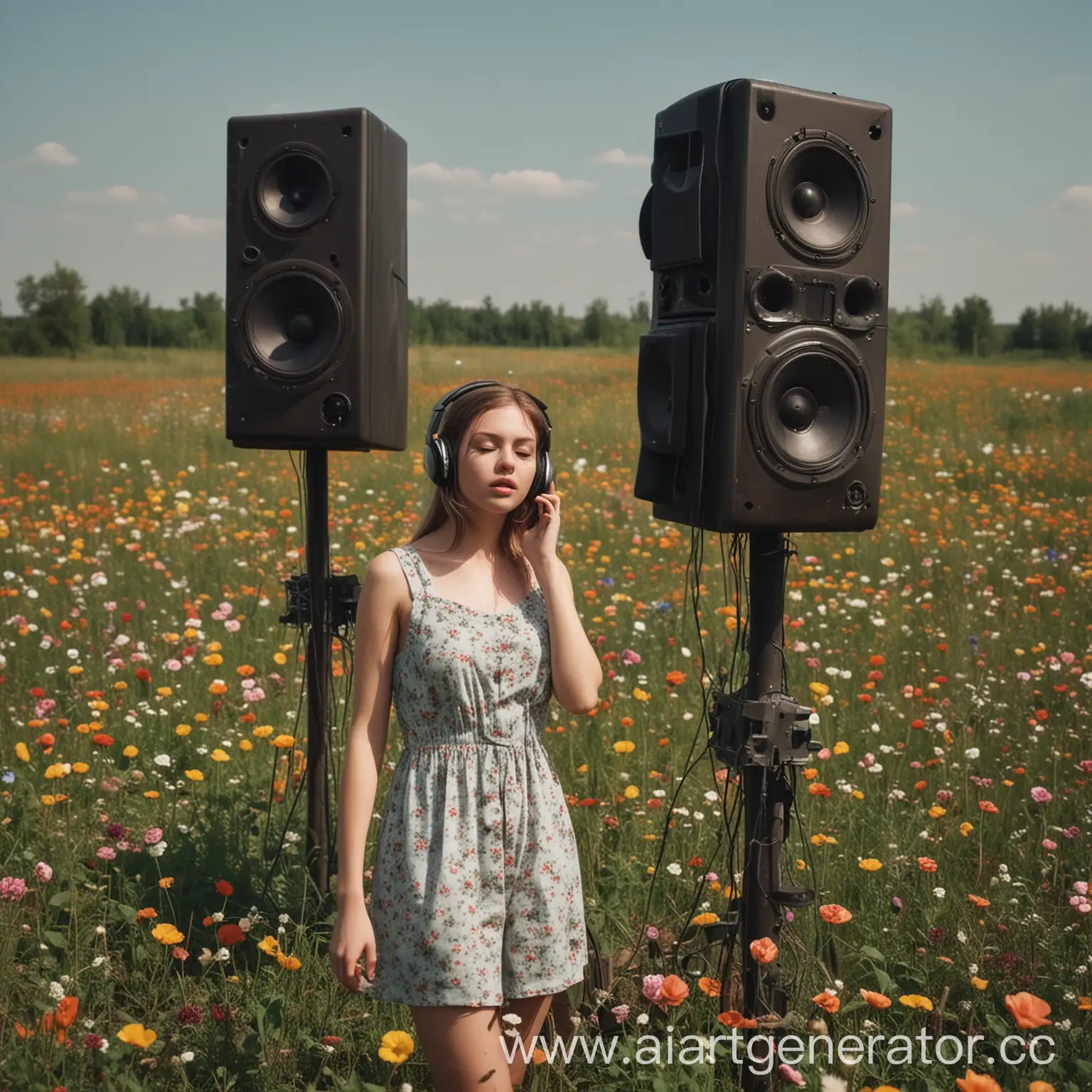 Beautiful-Girl-Listening-to-Absurd-Music-in-a-Field-of-Wilting-Flowers