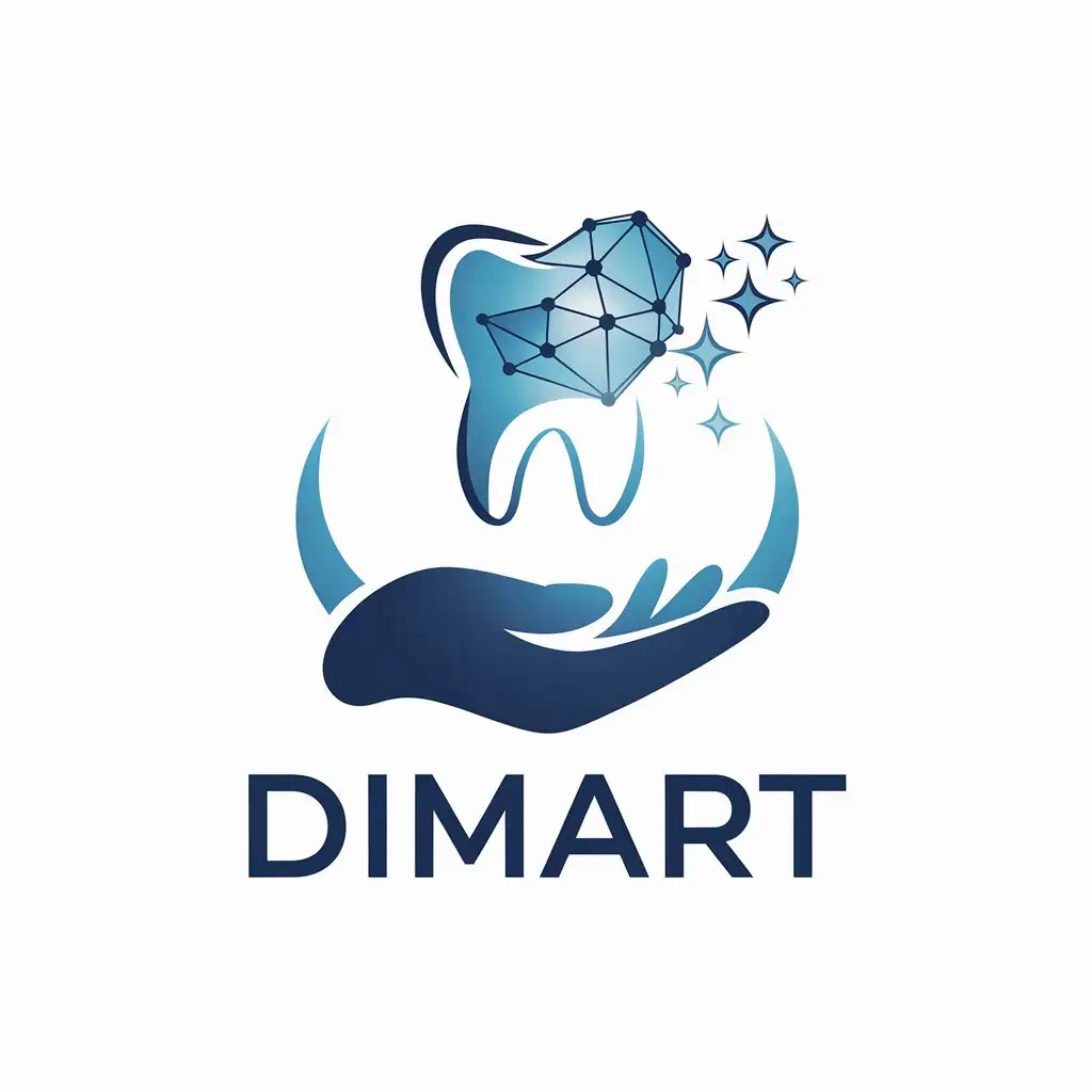 LOGO-Design-for-Dimart-Digital-Tooth-Magic-Transformation-with-Dental-Industry-Style