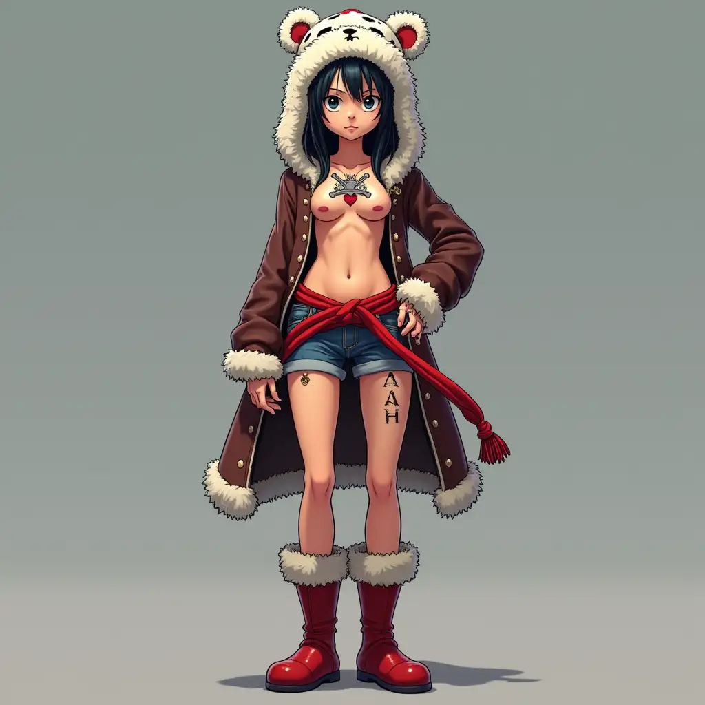 Trafalgar-D-Water-Law-Anime-Character-Portrait-with-Tattoos-and-Fur-Hat