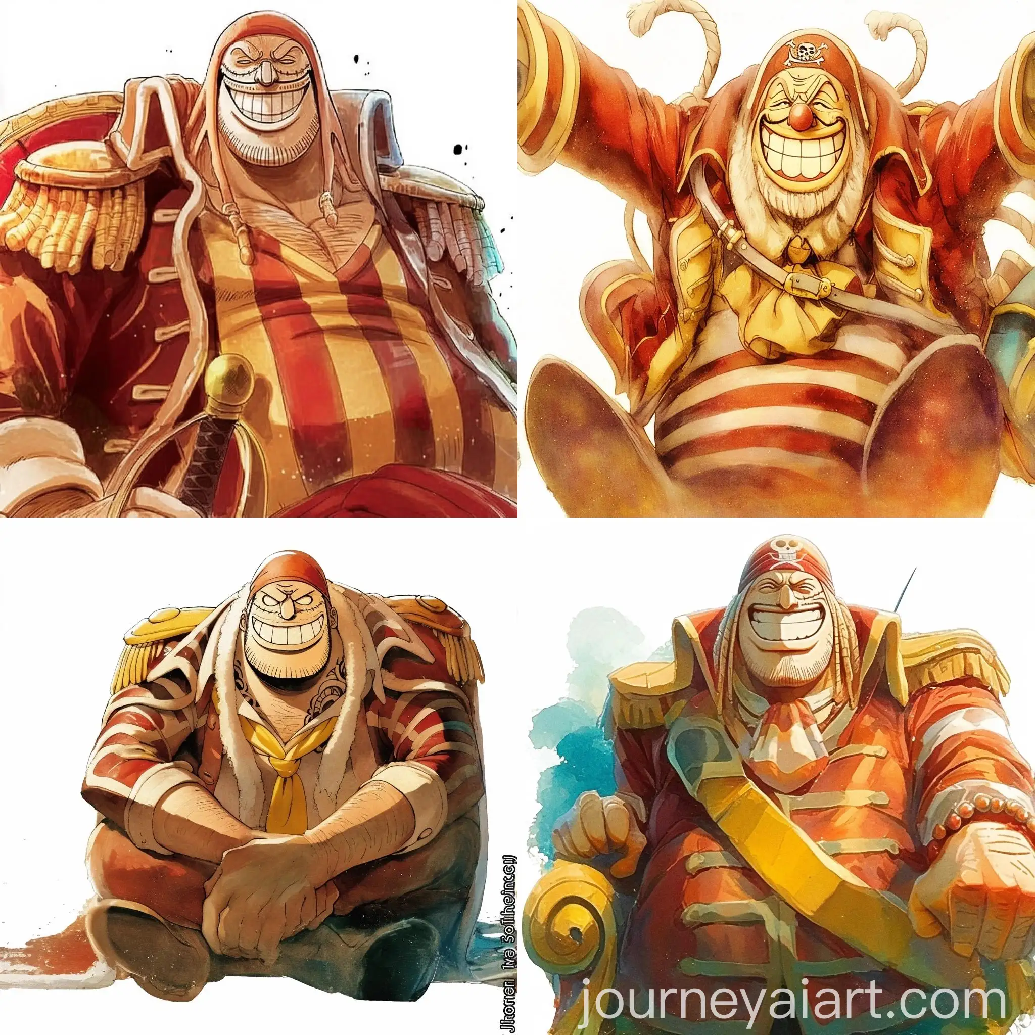 Watercolor-Pirate-Character-from-One-Piece-Manga-Style