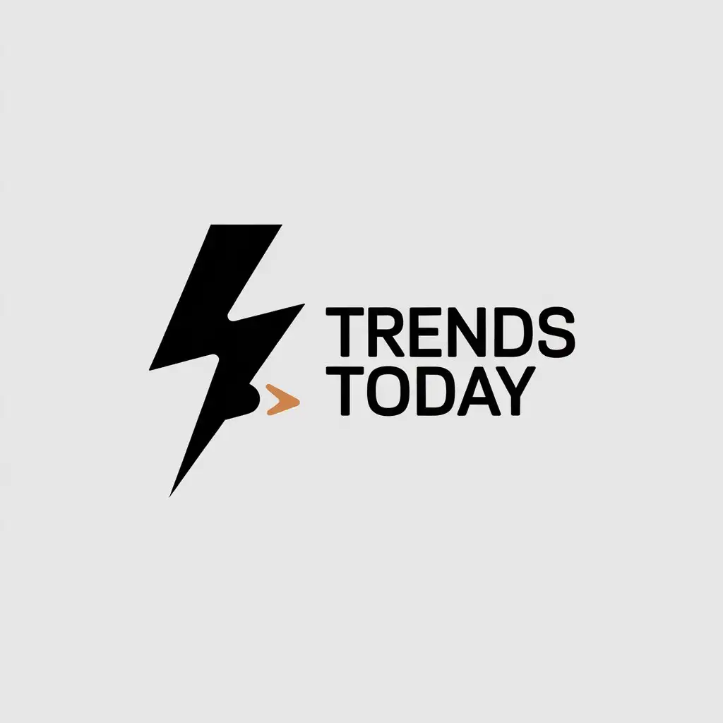 LOGO Design for Trends Today Lightning Bolt in Minimalistic Style for Internet Industry