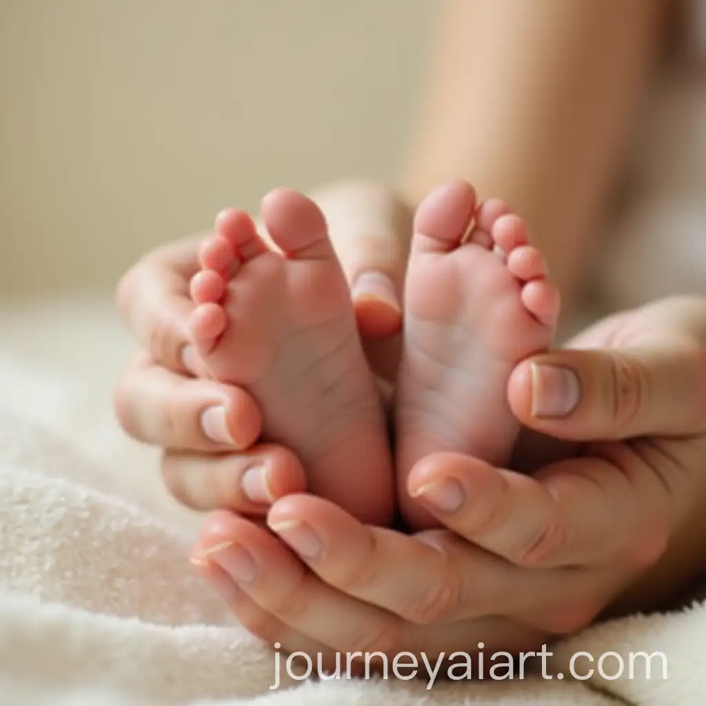 Gentle-Massage-of-Newborn-Babys-Feet-with-Tender-Hands