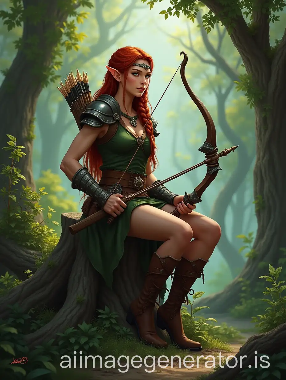 Elf-Archer-in-Enchanted-Forest