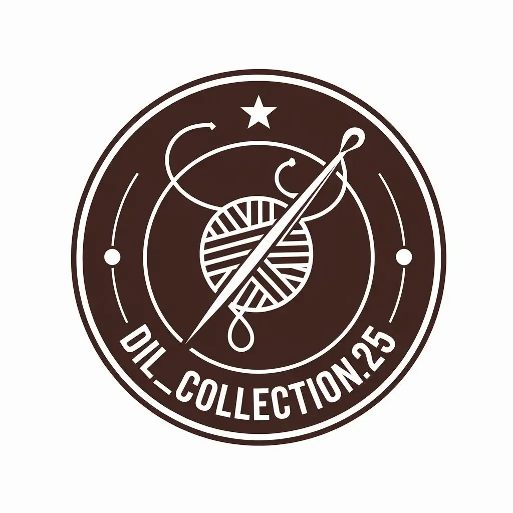 a vector logo design,with the text "dil_collection25", main symbol:Knitting,Moderate,be used in Online store for handmade items industry,clear background