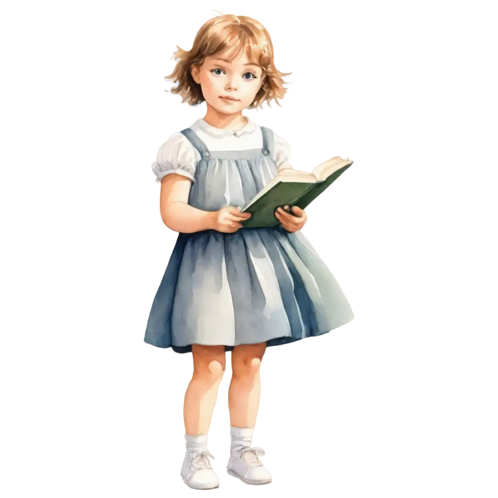 Child-Holding-Classic-Book-in-Watercolor-PNG-Image