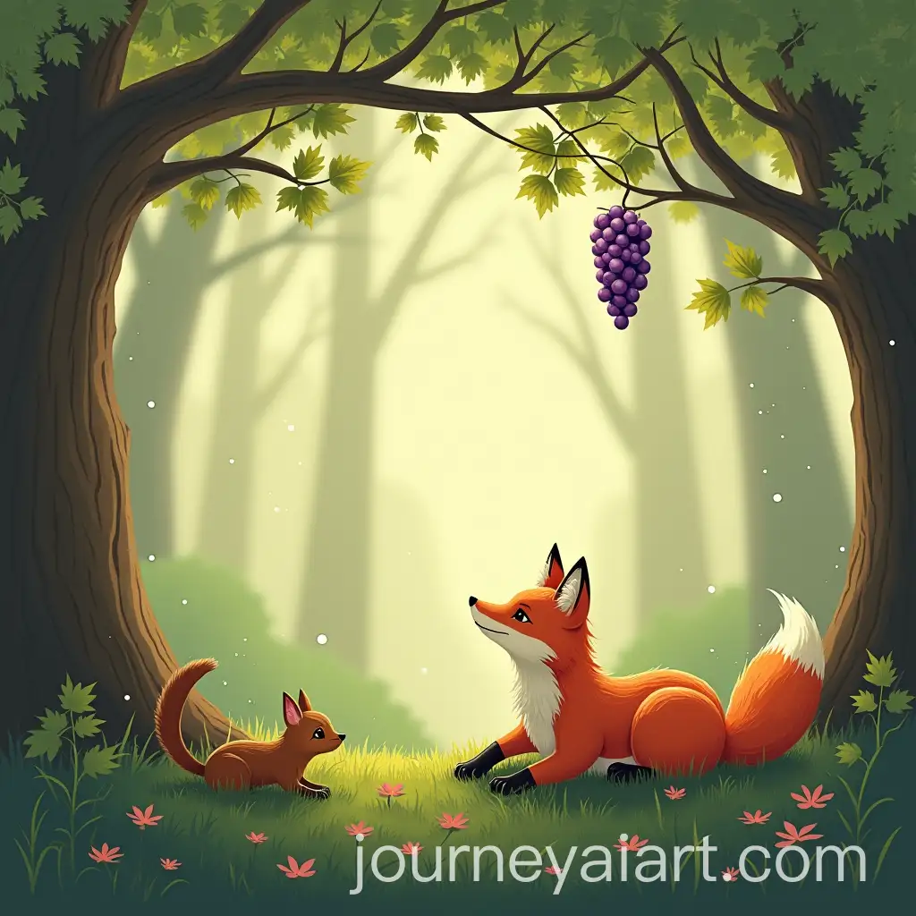 Fox-and-Squirrel-StoryFox-and-Squirrel-in-the-Forest-A-Tale-of-Trying-and-Honesty