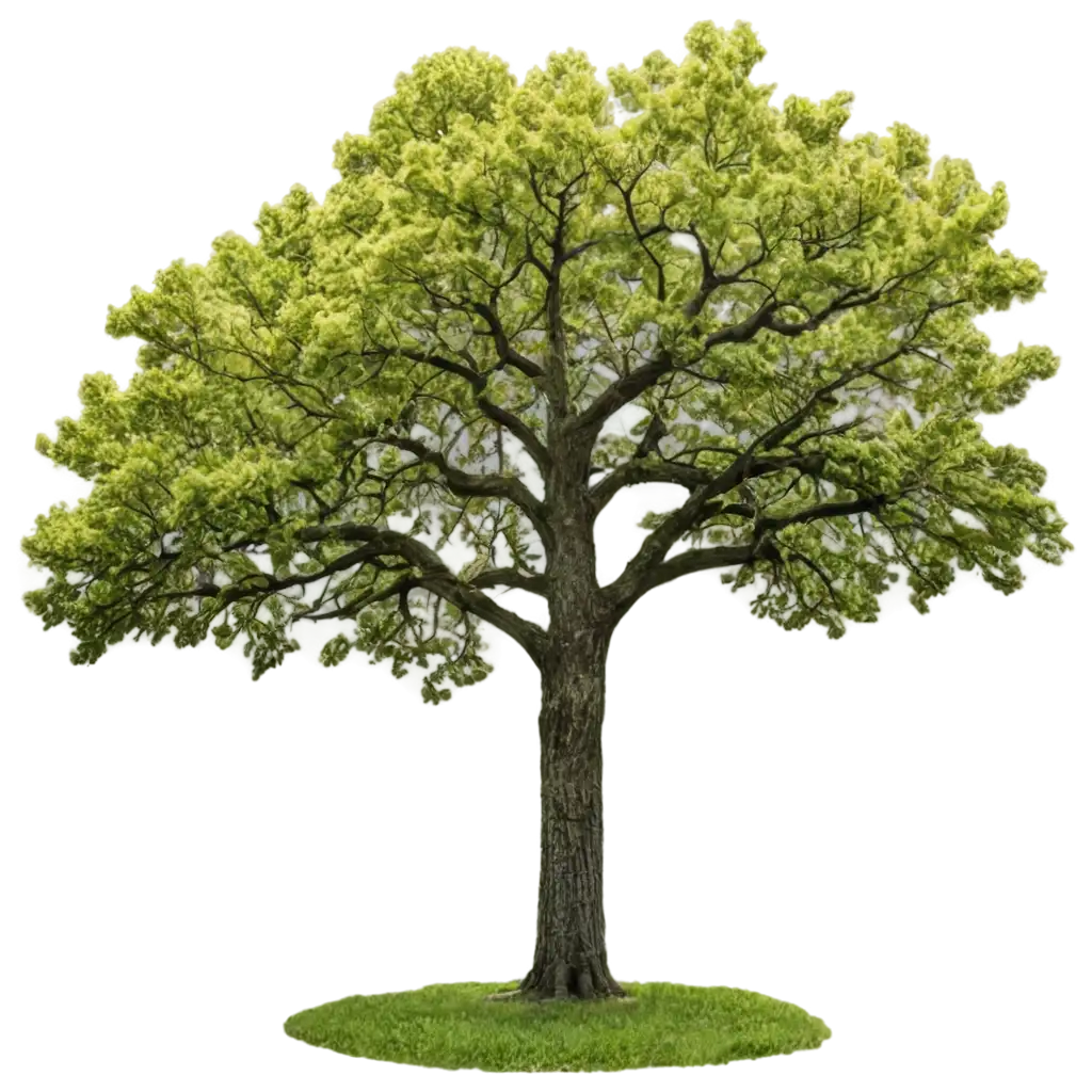 Juicy-Oak-Tree-with-Clear-Leaves-PNG-Image-Freshness-in-Nature-Captured