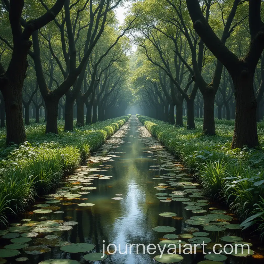 Abstract-Mirror-Maze-with-Reflective-Pathways