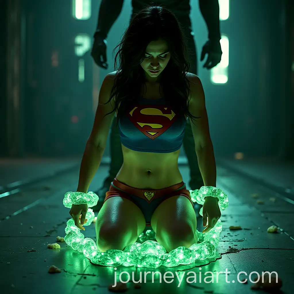 Supergirl-Struggling-Against-Kryptonite-Chains-in-Villains-Lair
