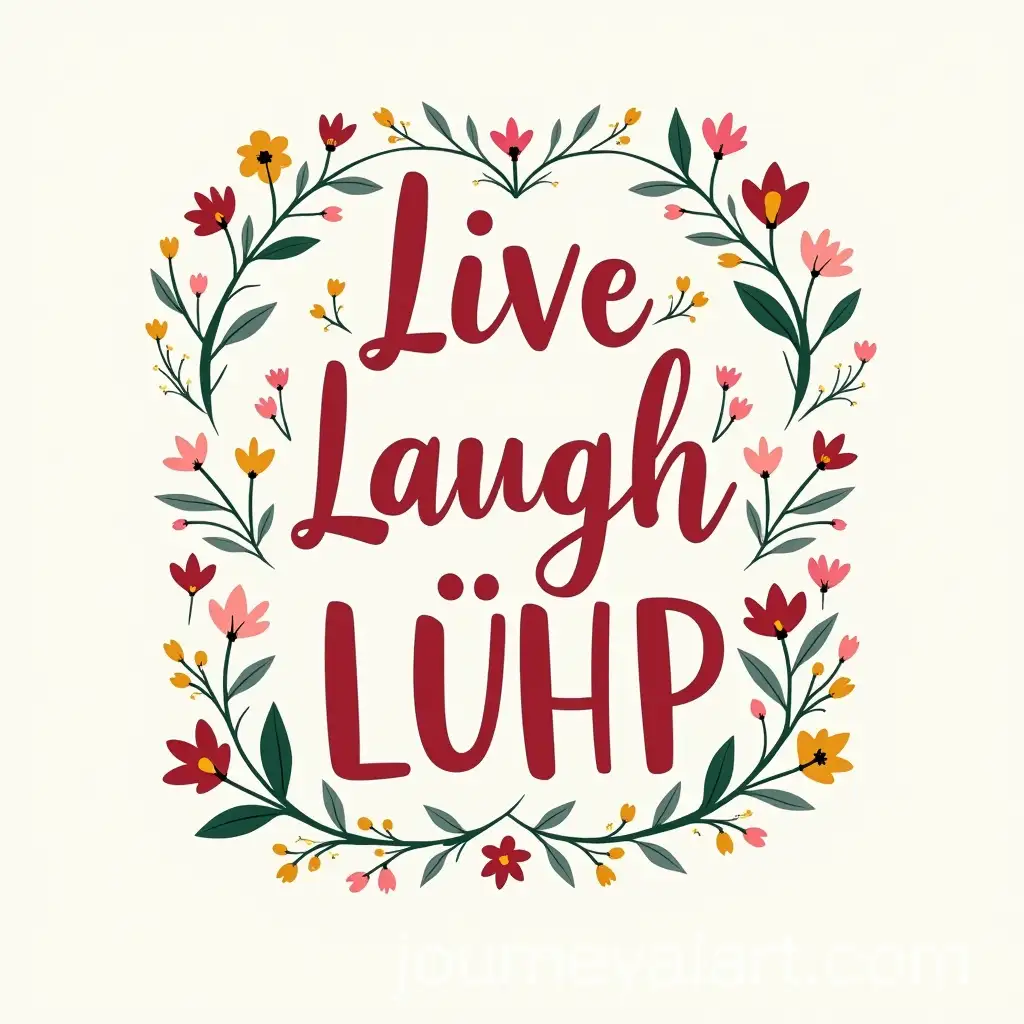 Colorful-Flowers-and-Romantic-Design-with-Live-Laugh-LHP-Words