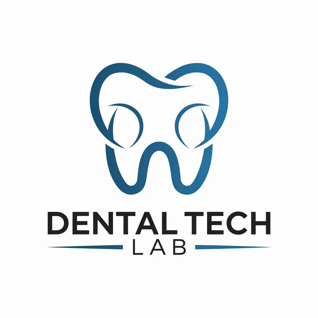 LOGO-Design-for-Dental-Tech-Lab-Tooth-Symbol-in-Clean-Modern-Style