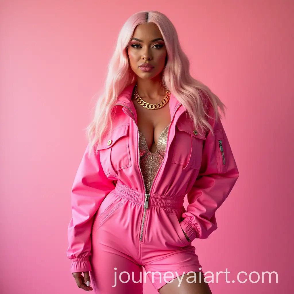 Nicki-Minaj-in-Pink-Chanel-Jumpsuit