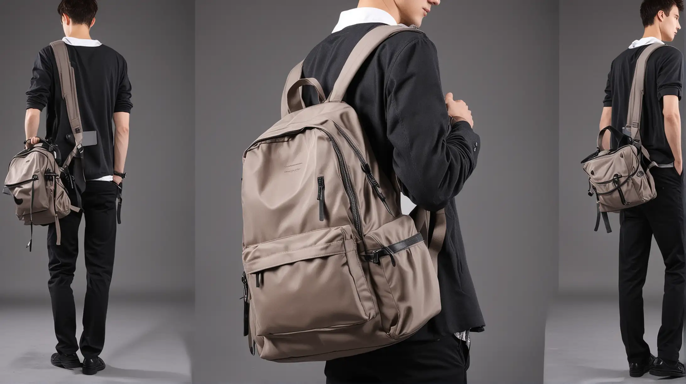 Fashionable DoubleShoulder Backpack for Business Commuters