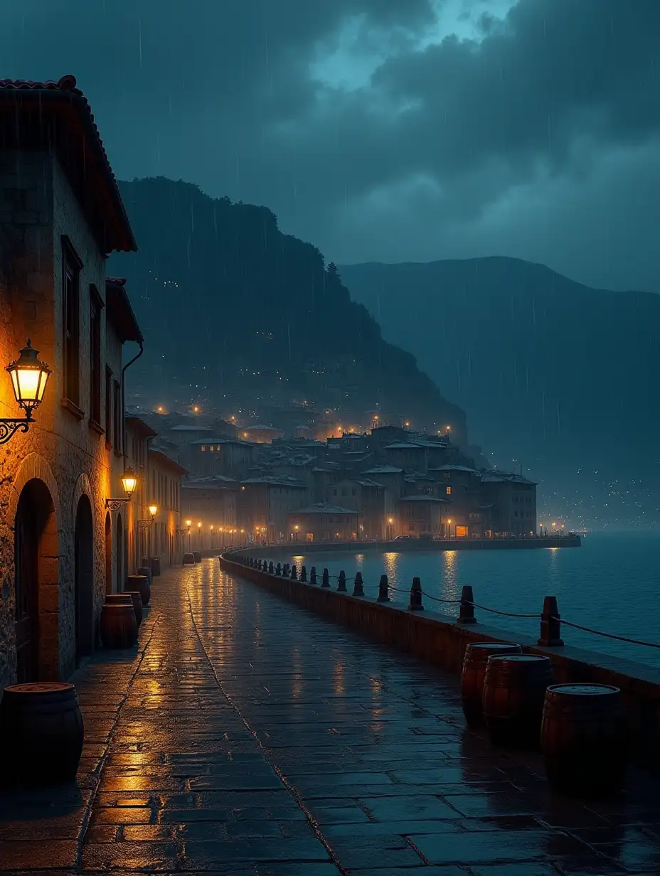 Dark-Fantasy-Italian-Port-During-Stormy-Winter-Night