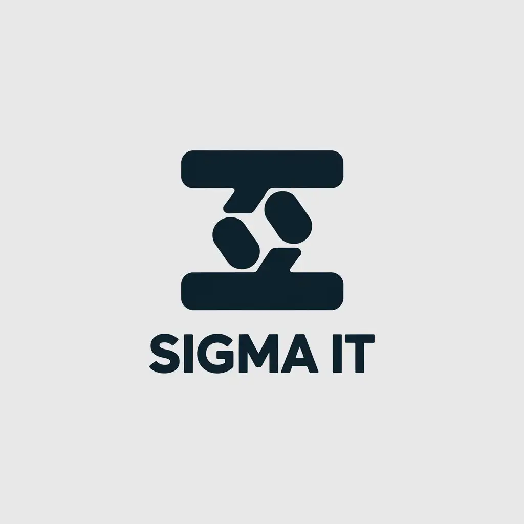 LOGO Design for Sigma IT Minimalistic Vector Logo Symbolizing Summation and Integration