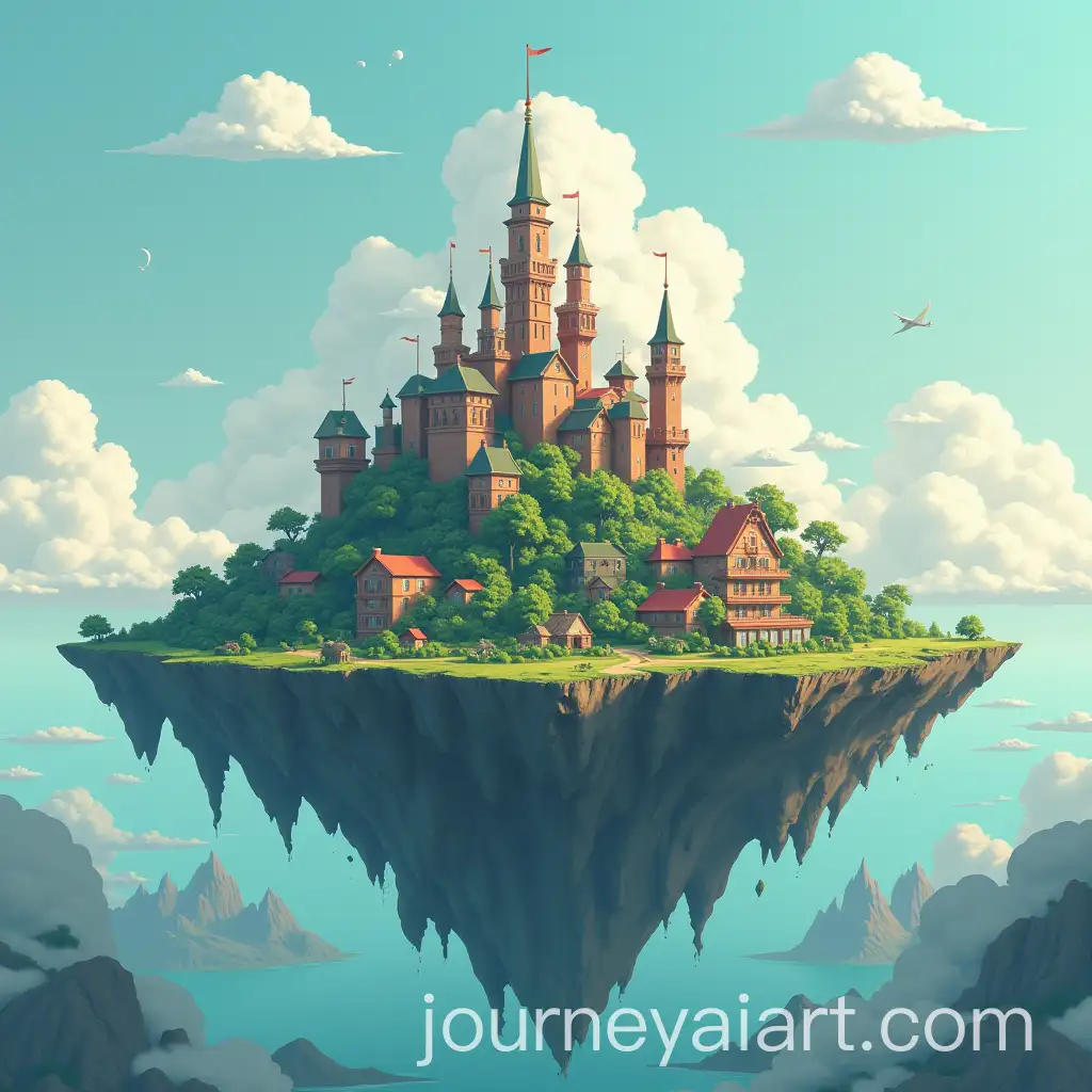 Floating-Island-Cityscape-at-Sunset