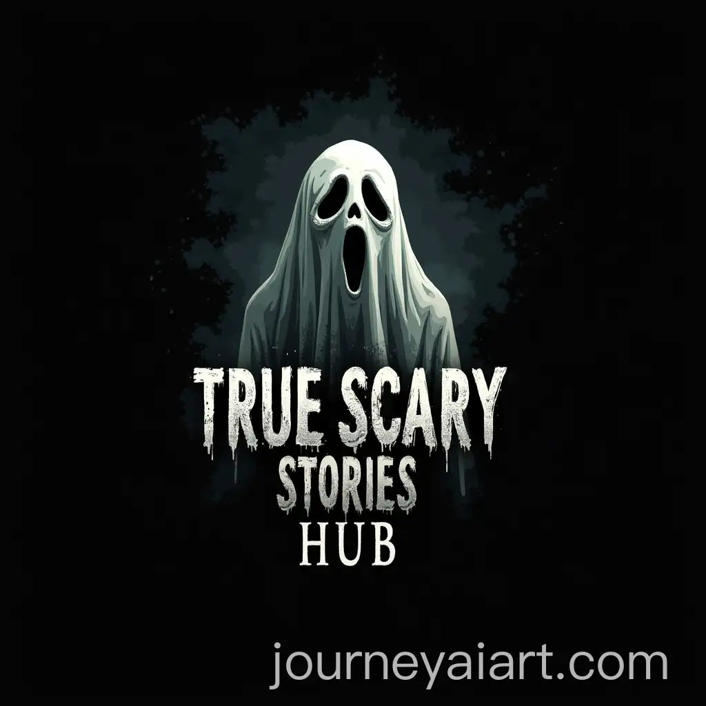 AI-Art-Prompt-ExpansionTrue-Scary-Stories-Hub-Facebook-Profile-Picture-with-Ghost-Illustration