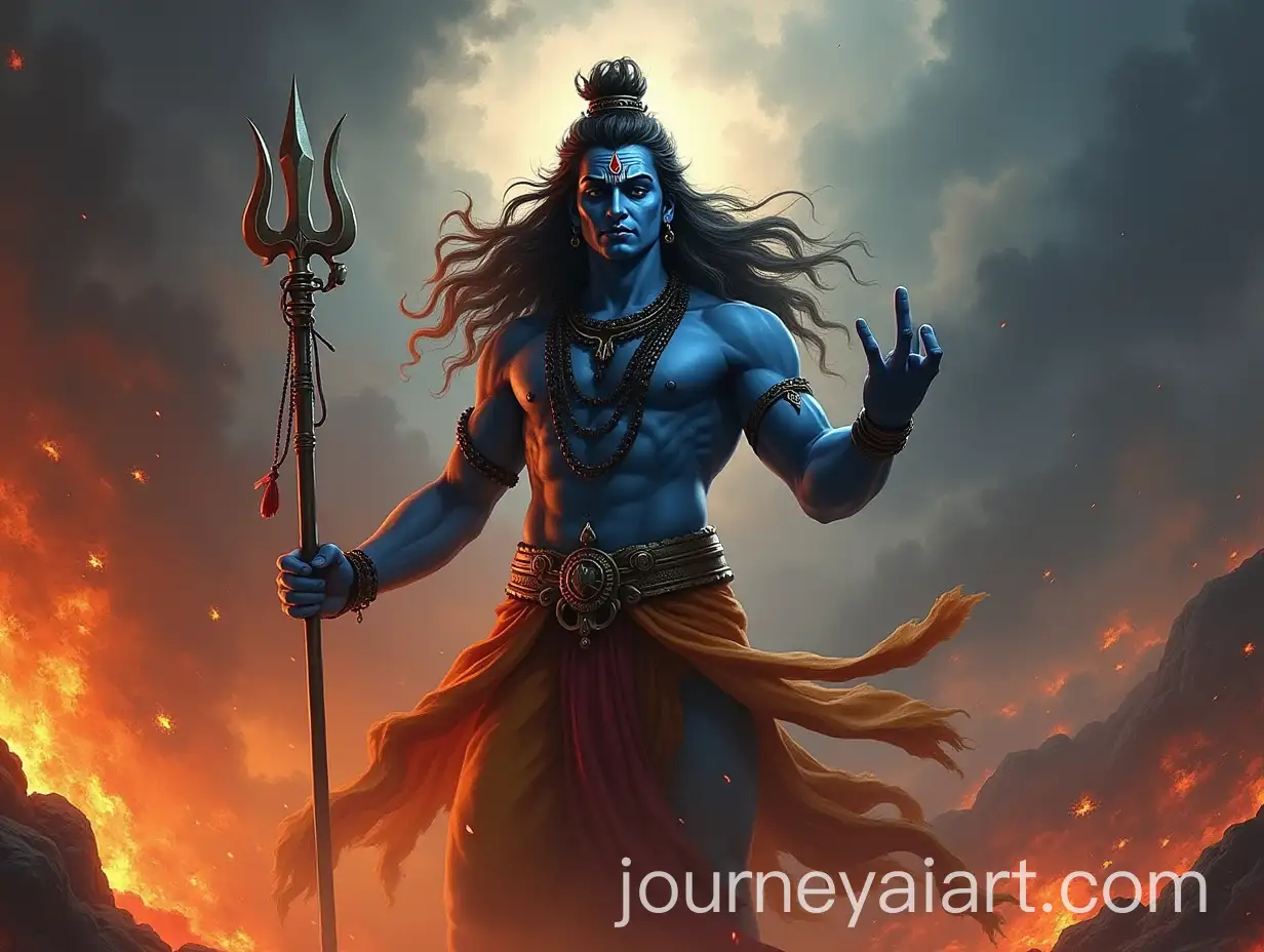 Lord-Shiva-Expressing-Divine-Wrath-with-Cosmic-Energy