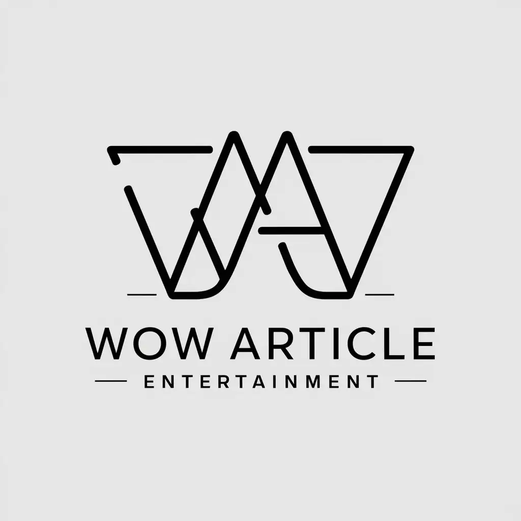 LOGO-Design-For-Wow-Article-Connected-Letters-W-and-A-in-Minimalistic-Style