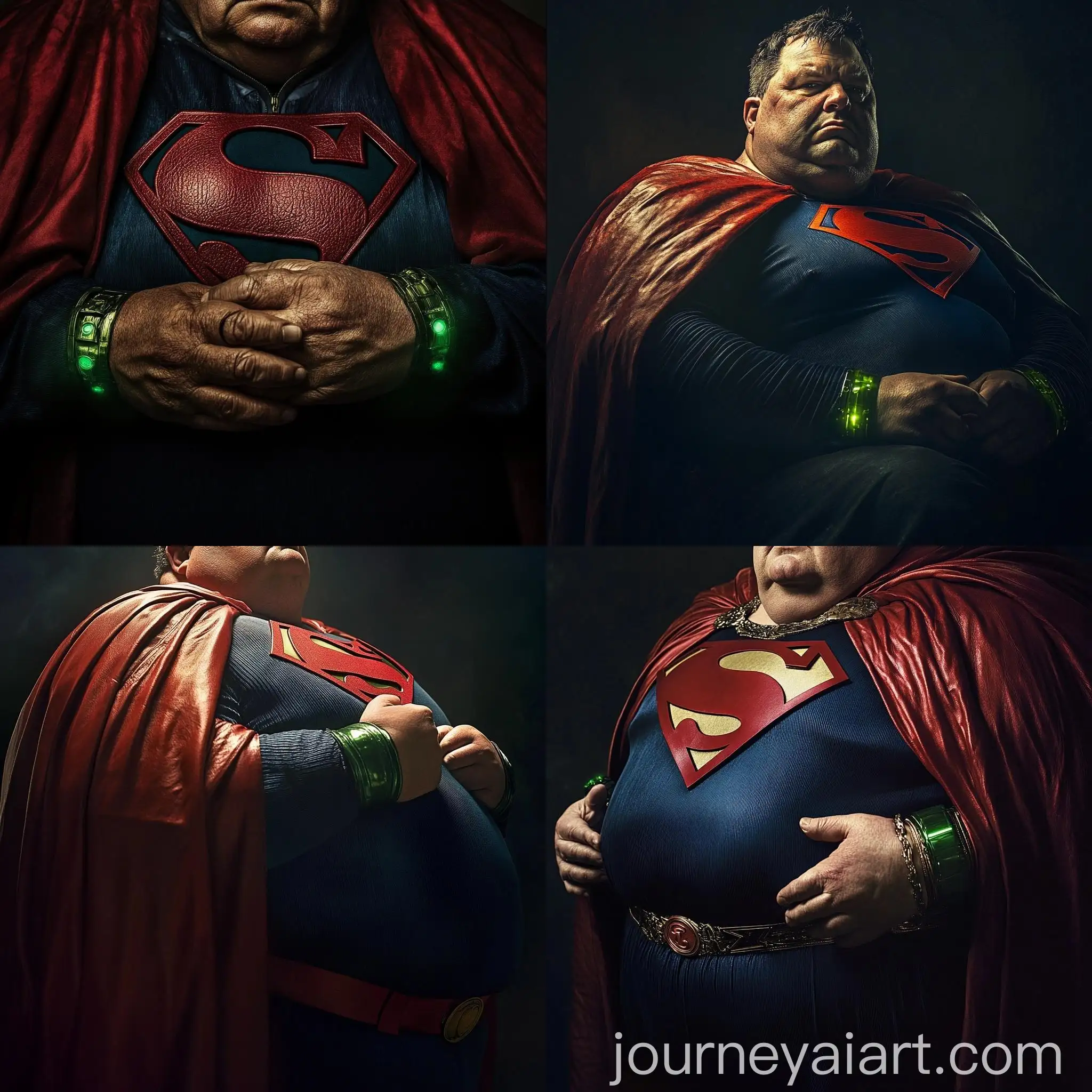 Elderly-Man-in-Red-Leather-Cape-and-Glowing-Green-Cuffs