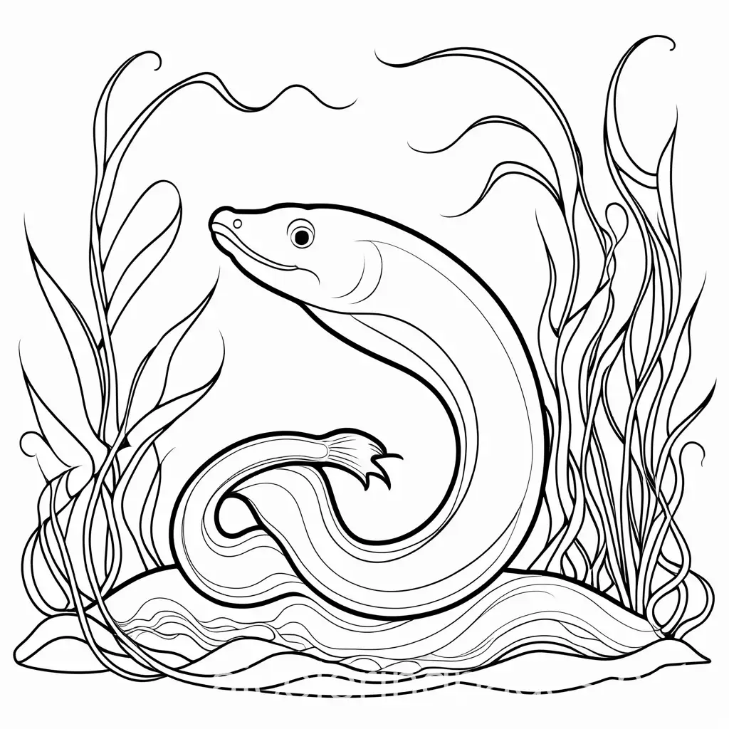 Electric-Eel-Coloring-Page-Simple-Line-Art-for-Kids