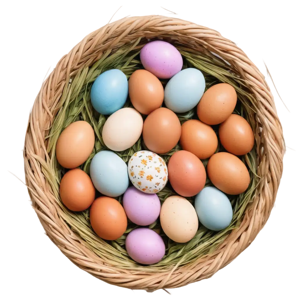 Easter-Basket-with-Painted-Eggs-and-Floral-Decorations-PNG-Image-for-Spring-Celebrations