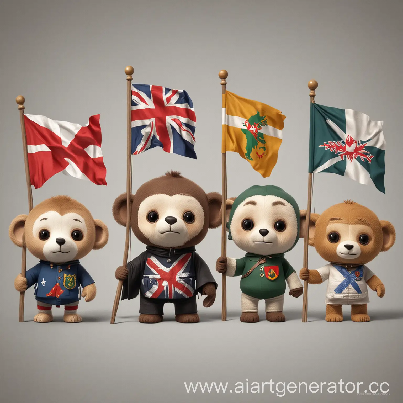 Flags-of-the-UK-and-Ireland-with-Cheburashka-Standing-Alone