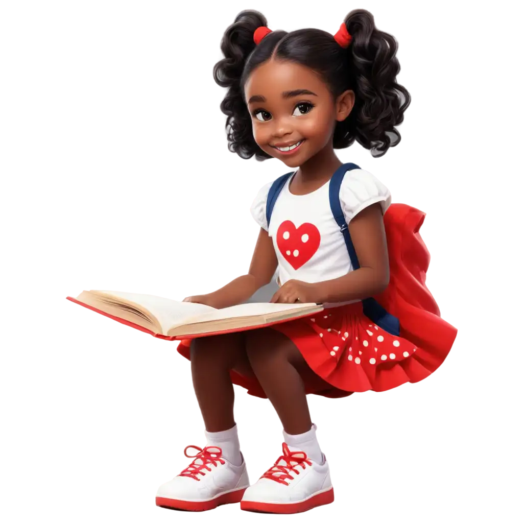 PNG-Cartoon-Illustration-Little-Black-Girl-Smiling-Reading-a-Book