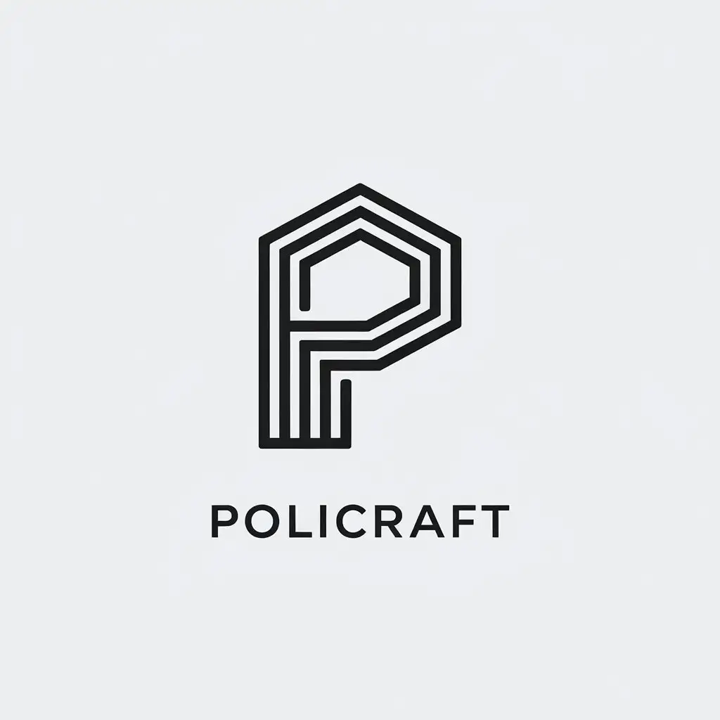 LOGO Design for Policraft Minimalistic Vector Logo for Home Family Industry