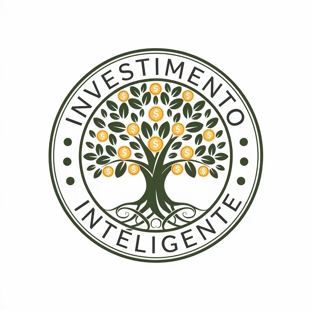 LOGO Design for Investimento Inteligente Money Tree Symbol in Vector Format