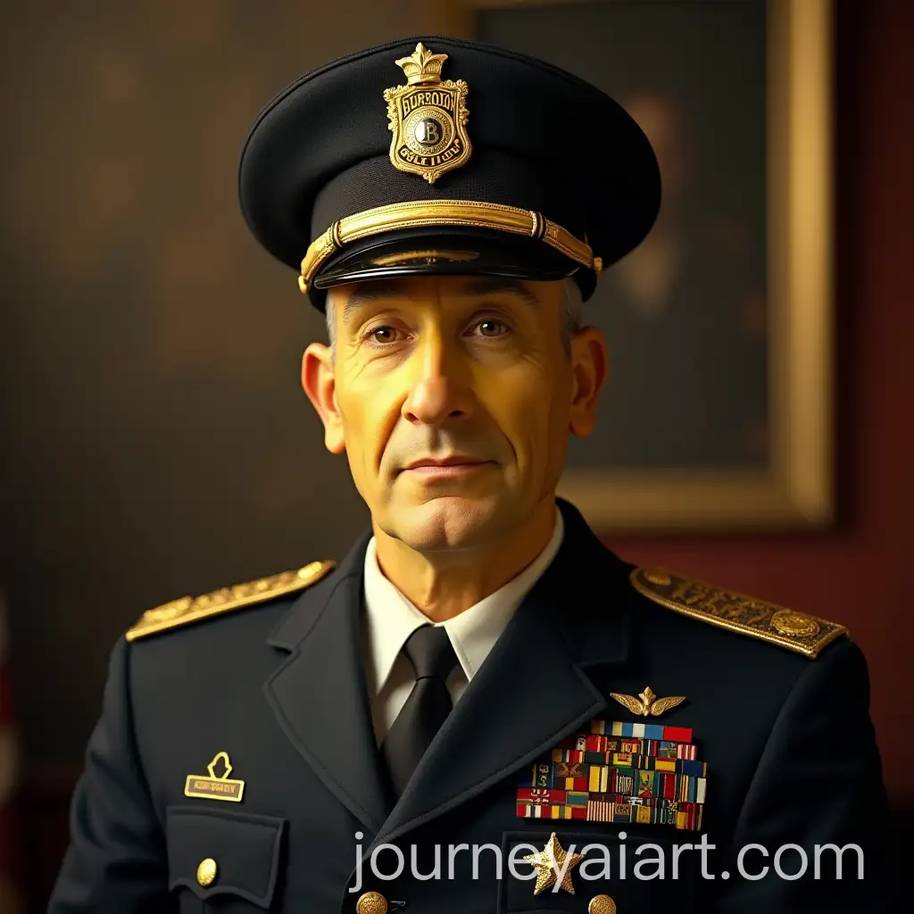 Banana-Police-Chief-in-Kepi-with-Gilded-Star