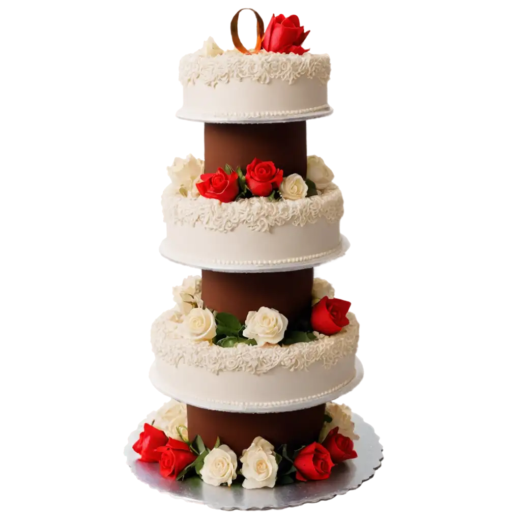 TwoTier-Anniversary-Cake-PNG-Image-Celebrate-with-Clarity-and-Detail