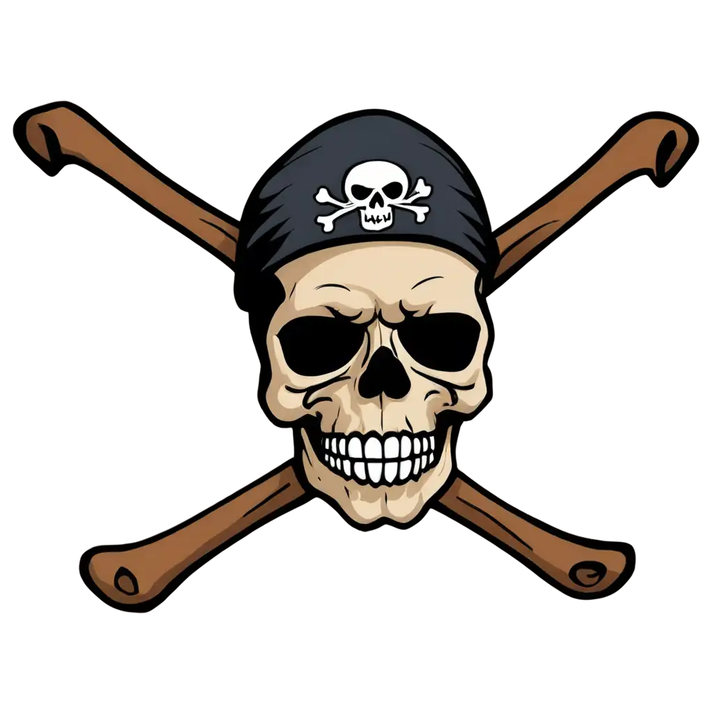 Skull-Pirate-Cartoon-PNG-Image-for-Creative-and-Web-Use