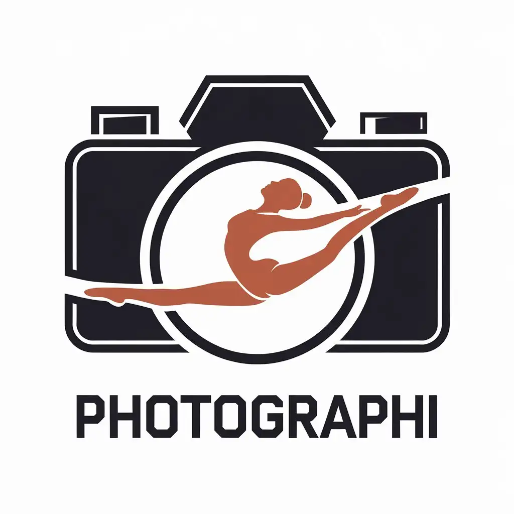 LOGO Design for Photographi Minimalistic Camera Rhythmic Gymnast Theme for Sports Fitness Industry