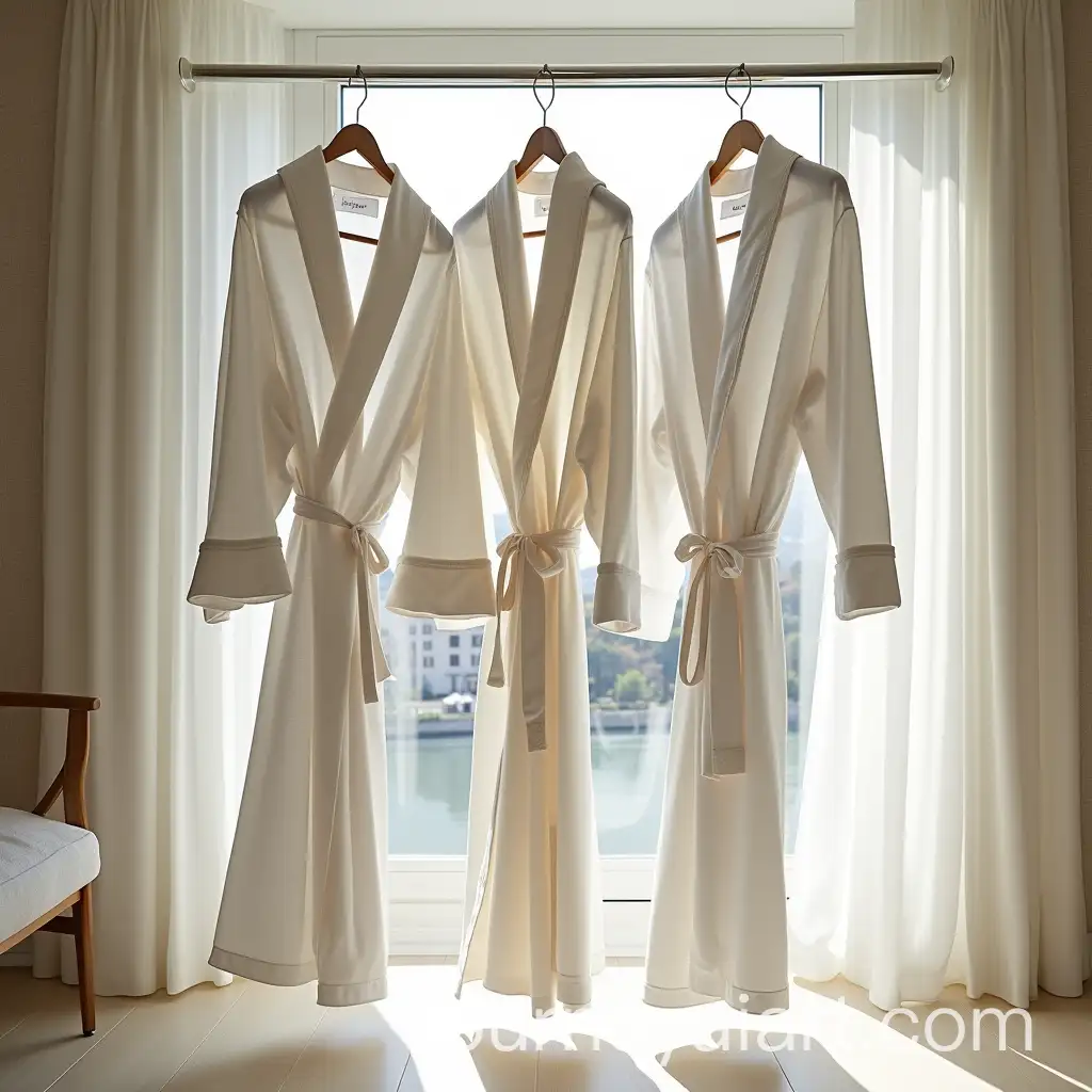 Elegant-Spa-Robes-Hanging-with-Italian-Decor-and-Lake-View