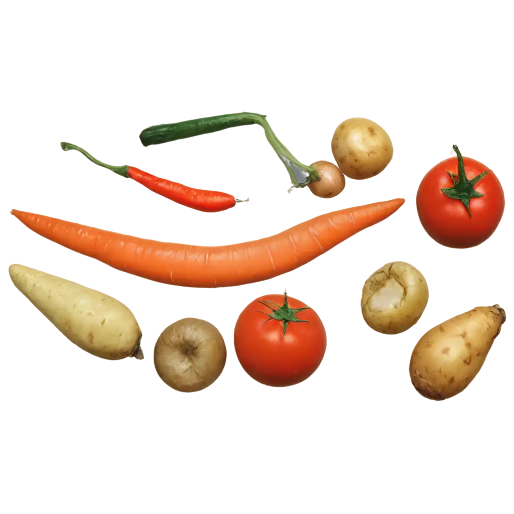 HighQuality-PNG-Image-of-Various-Vegetables-Tomato-Potato-Red-Chilly-Onion-Carrot