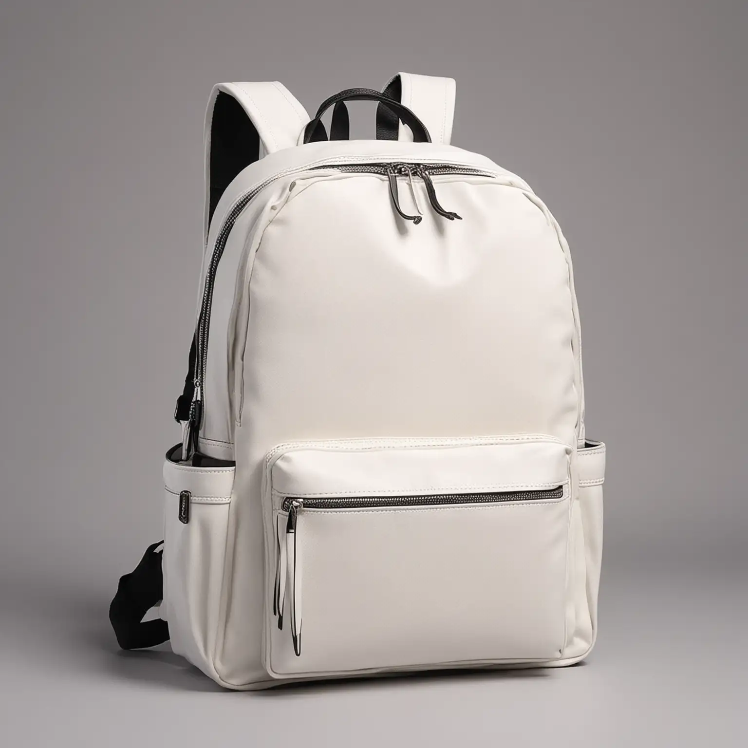 Fashionable Backpack on Fresh Pure White Background