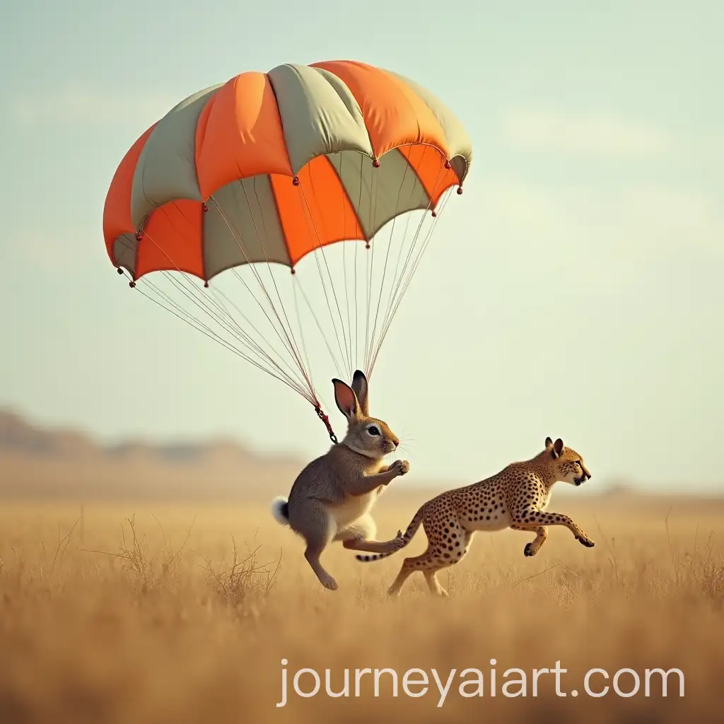 Rabbit-Using-Parachute-to-Escape-Cheetah-Chase-in-the-Wild