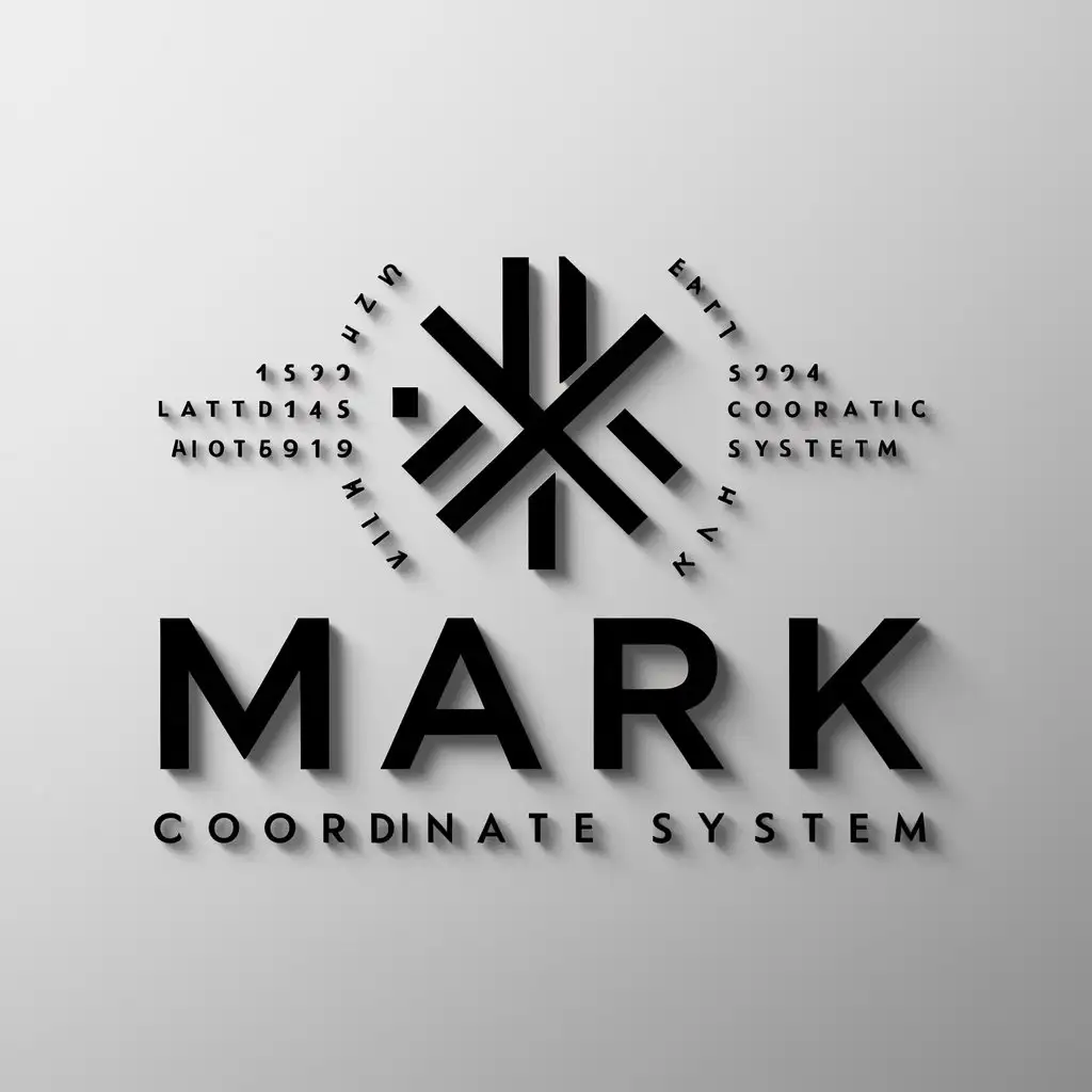 a logo design,with the text "mark", main symbol:meridian and latitude, coordinates, coordinate system,Moderate,clear background