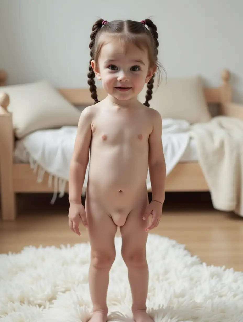 Shy-Little-White-Toddler-Girl-in-Playroom-with-Daybed-and-Fluffy-Pillows