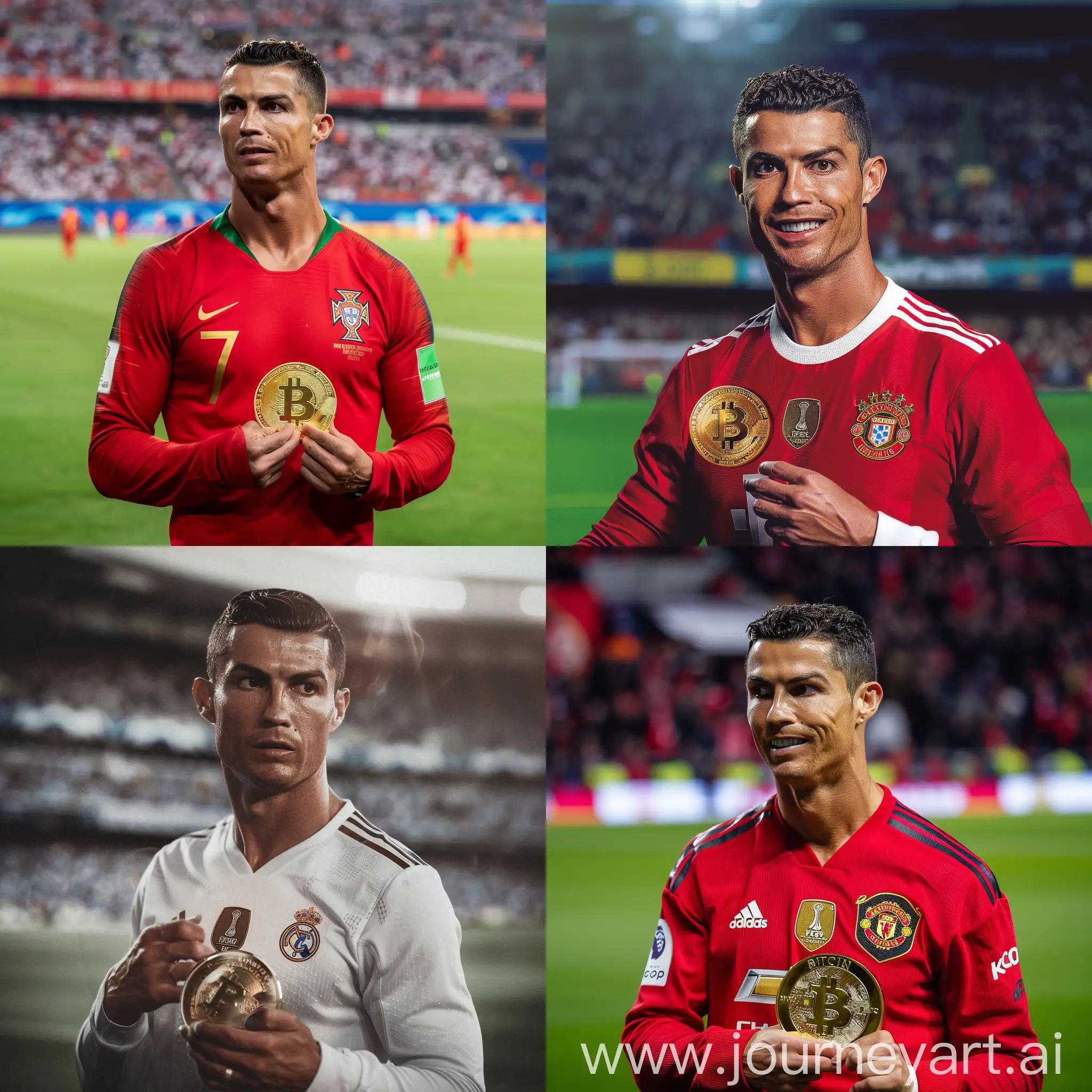 Ronaldo-Holding-Crypto-Token-on-Football-Field
