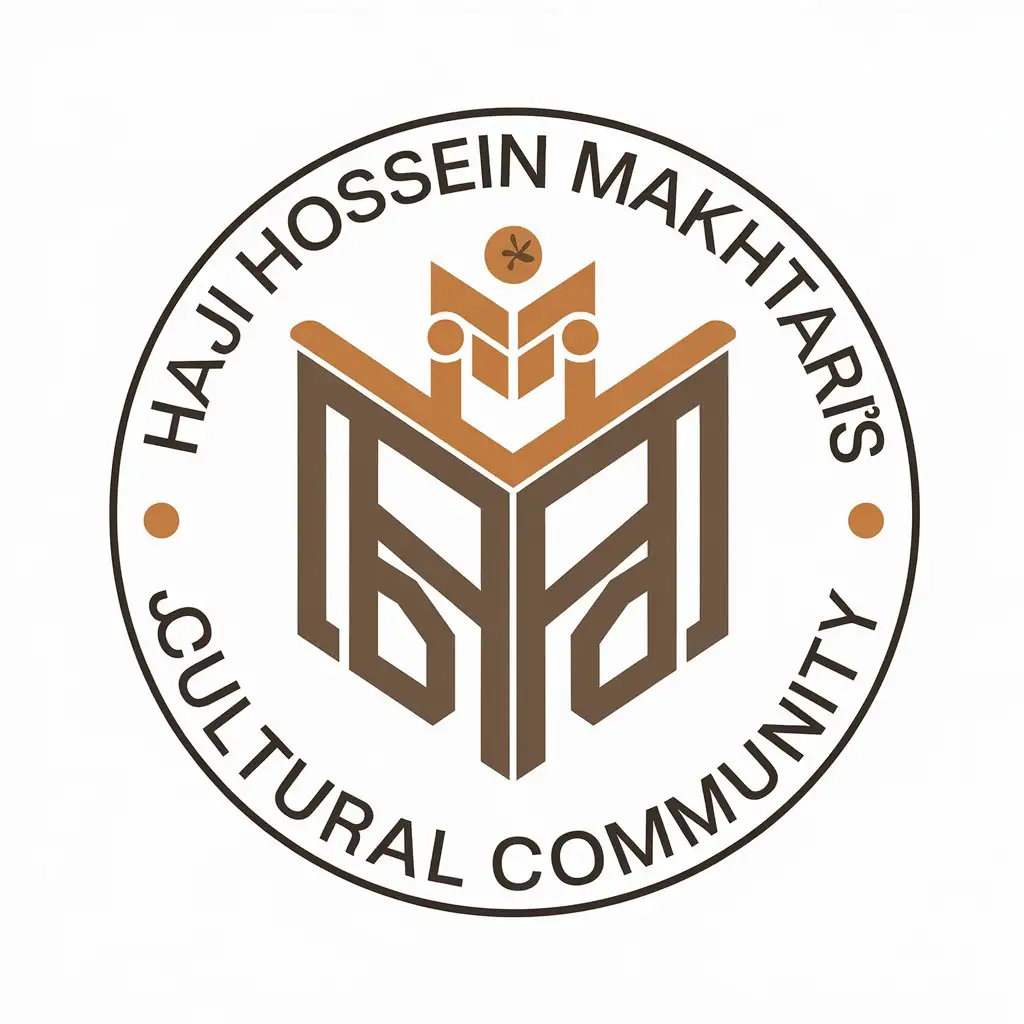 LOGO-Design-for-Haji-Hossein-Makhtaris-Joyful-Cultural-Community-Vector-Design-with-Cultural-Community-Symbol