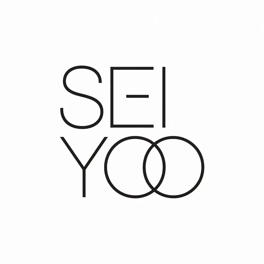 a vector logo design,with the text "seiyoo", main symbol:letters,Minimalistic,be used in Others industry,clear background