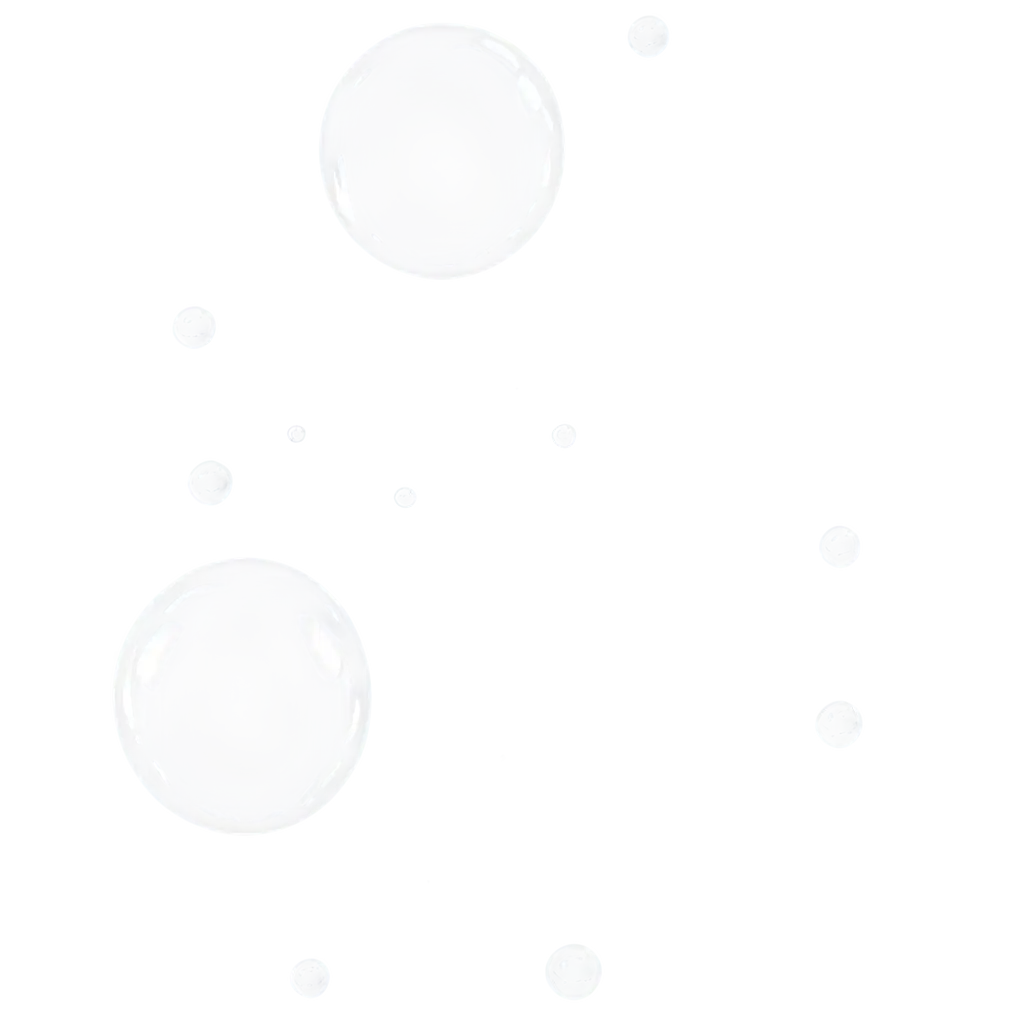 white soap bubbles