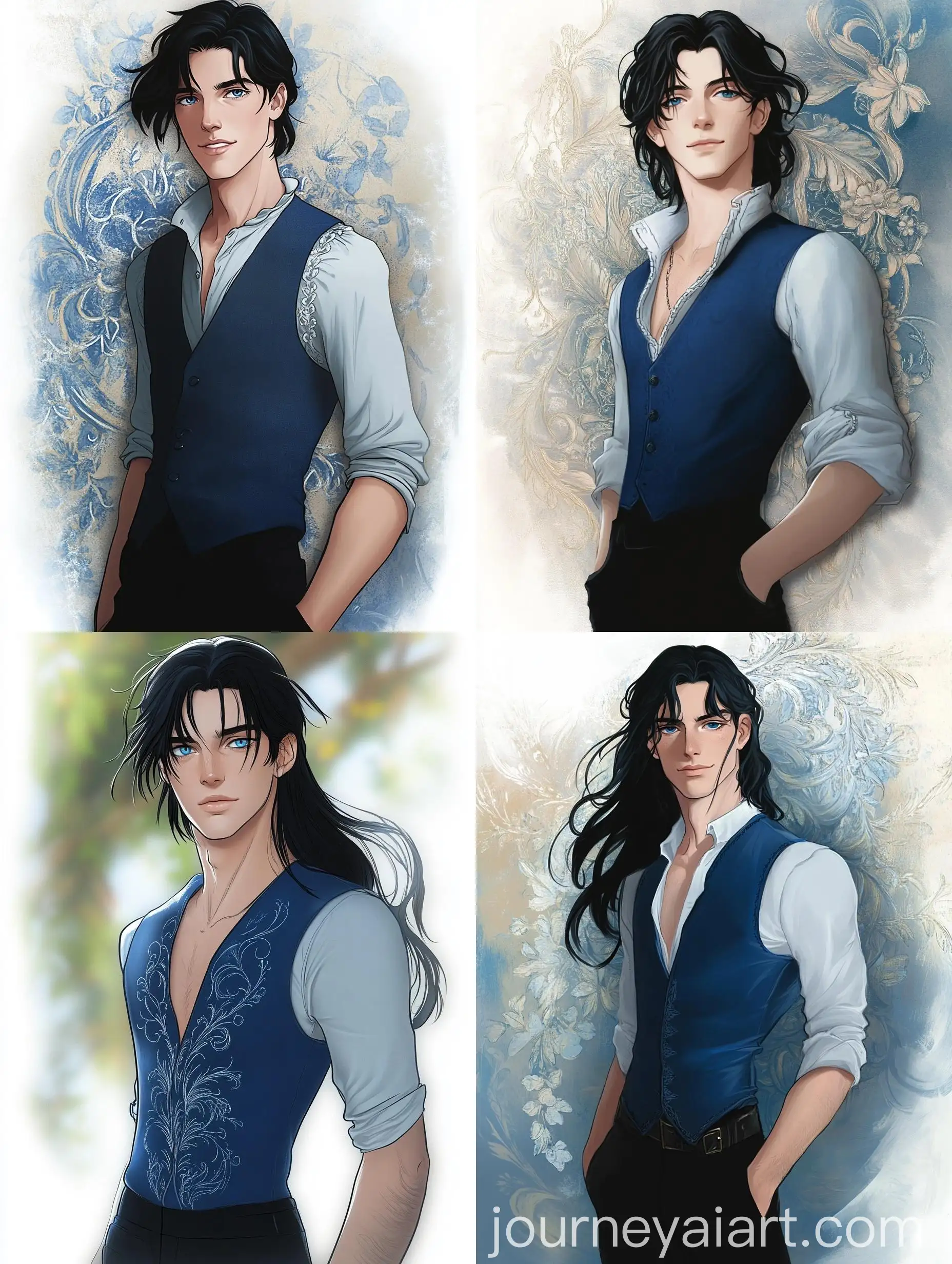 Portrait-of-Young-Man-with-Raven-Black-Hair-and-Summer-Sky-Blue-Eyes