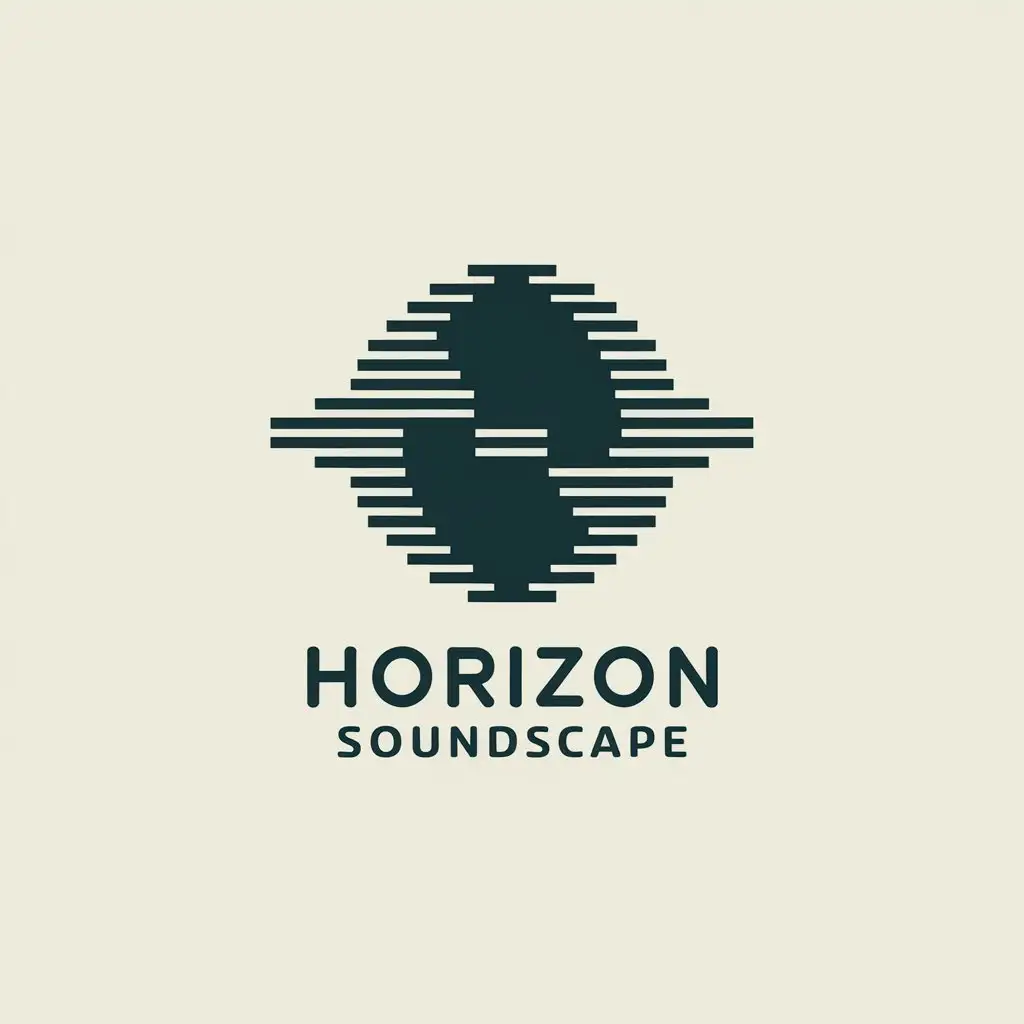 LOGO Design for Horizon Soundscape Vector Music Logo with Clear Background