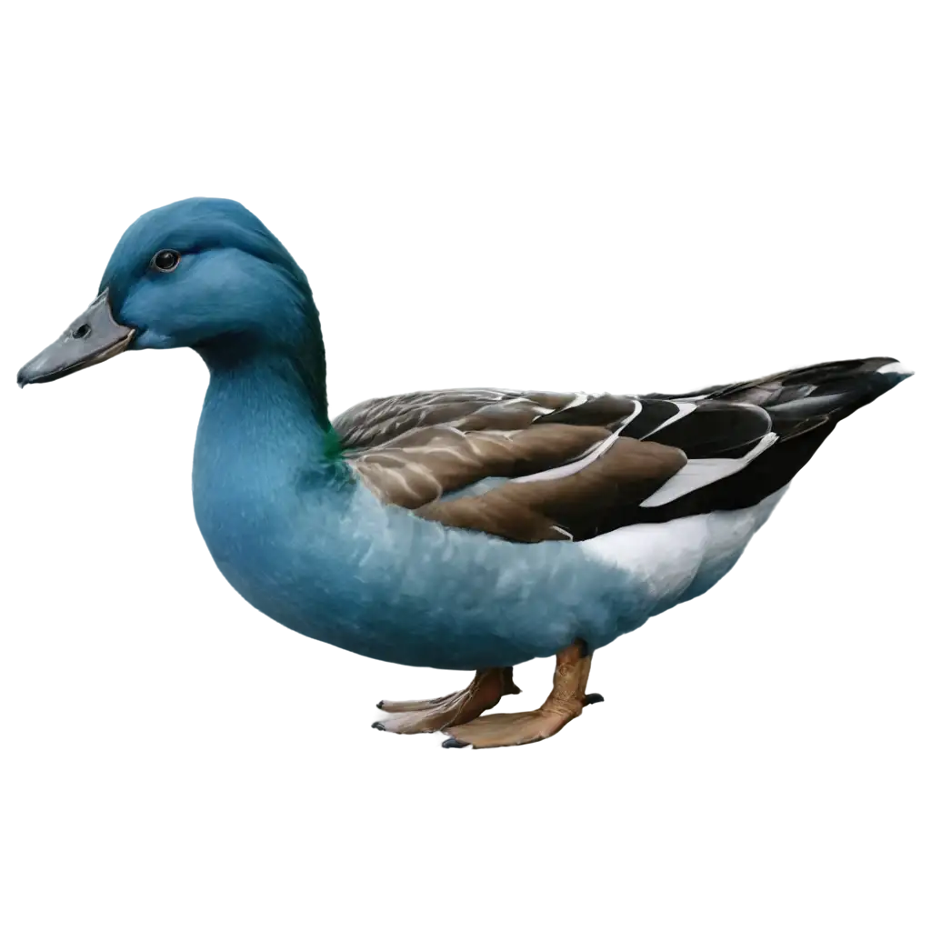 Vibrant-Blue-Duck-PNG-AIGenerated-Art-for-Creative-Projects